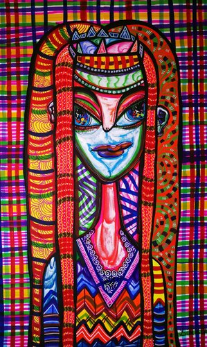 I love Romanian people 4 large singular painting L Dimisca von Laurentiu Dimisca, Malerei kaufen auf Singulart