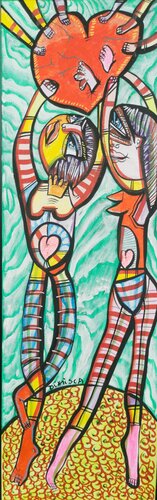 I pull from love stunning style my romanian master portrets Dimisca par Laurentiu Dimisca, Peinture en vente sur Singulart