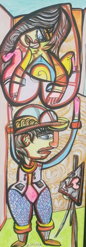 Love is heavy stunning style my romanian master portrets Dimisca von Laurentiu Dimisca, Malerei kaufen auf Singulart