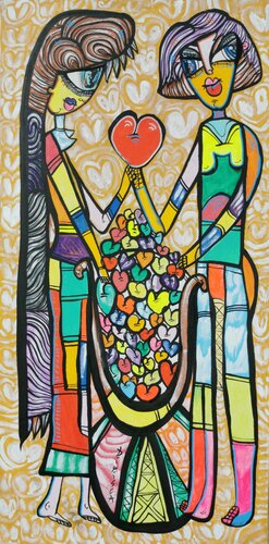 The hearts collectors stunning style my romanian master portrets Dimisca par Laurentiu Dimisca, Peinture en vente sur Singulart