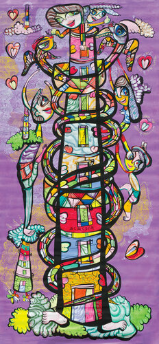 Temptation of the water tower de Laurentiu Dimisca, Pintura a la venta en Singulart