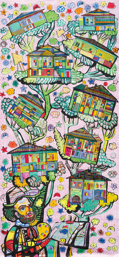 Th. Pallady in the House van Laurentiu Dimisca, Schilderij te koop op Singulart