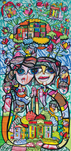 Bucharest of yesterday by Laurentiu Dimisca, Painting for Sale on Singulart