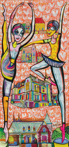 Ballet School by Laurentiu Dimisca, 회화 for Sale on Singulart