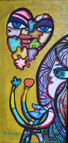 Puzzle love van Laurentiu Dimisca, Schilderij te koop op Singulart
