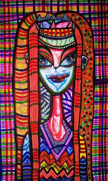 I love Romanian people 4 large singular painting L Dimisca Laurentiu Dimisca