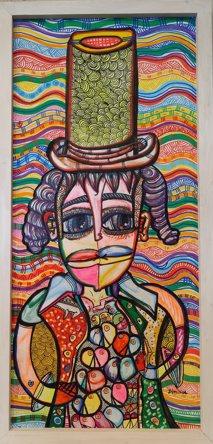 The Man Collector of Hearts Laurentiu Dimisca Originalgemälde zu verkaufen
