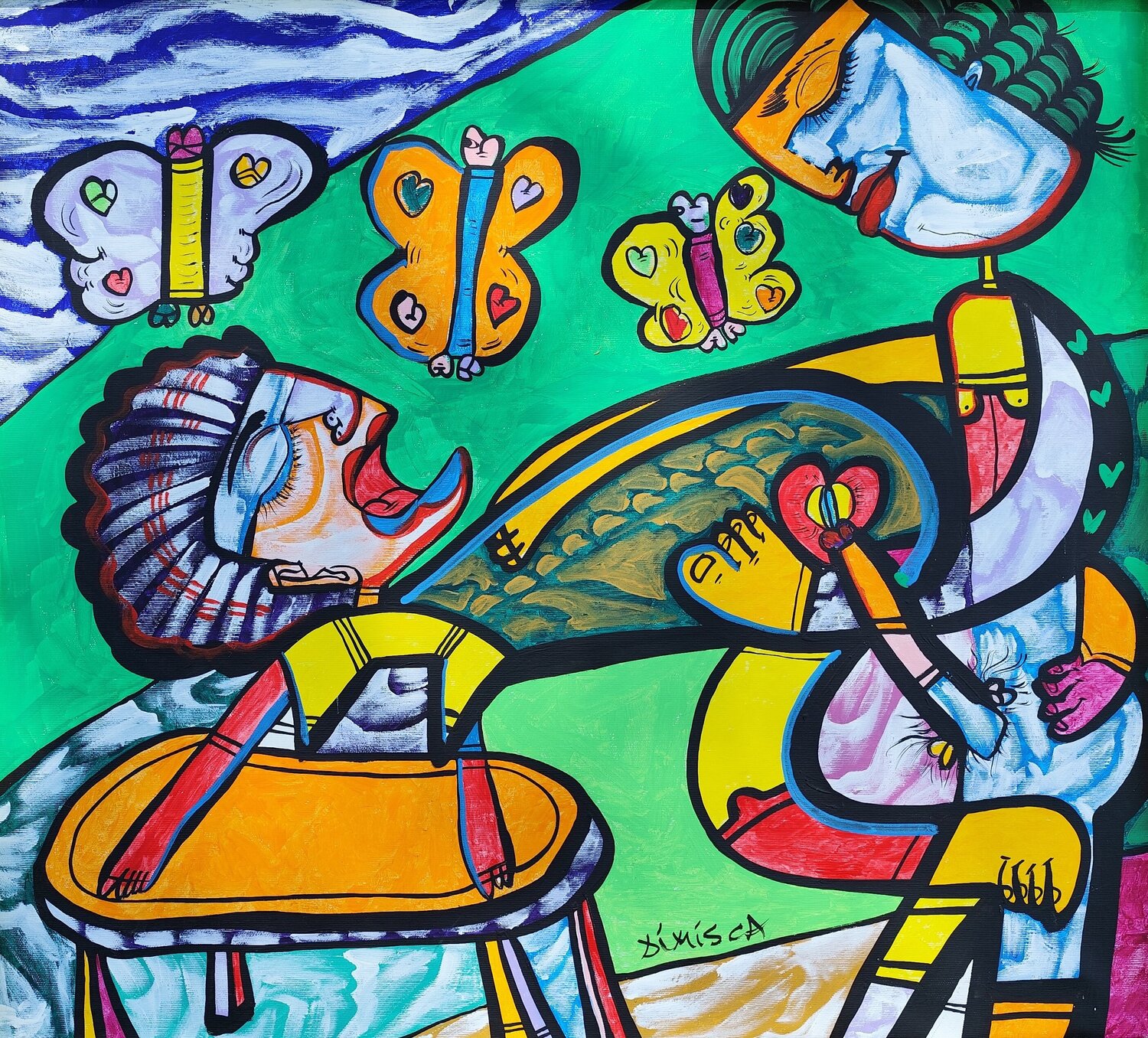 Erotism 1 Laurentiu Dimisca Original painting for sale
