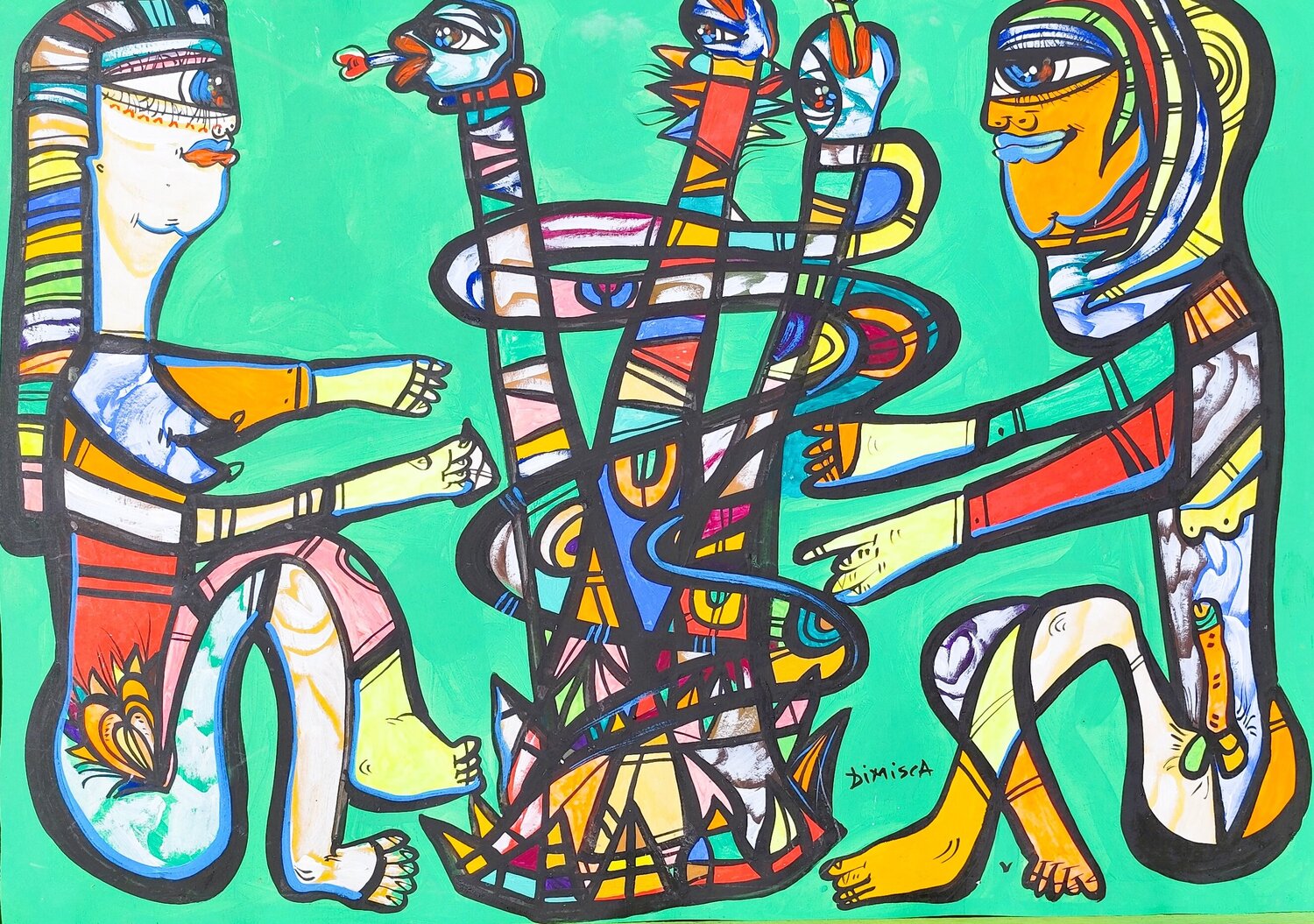 Erotism 3 Laurentiu Dimisca Original painting for sale