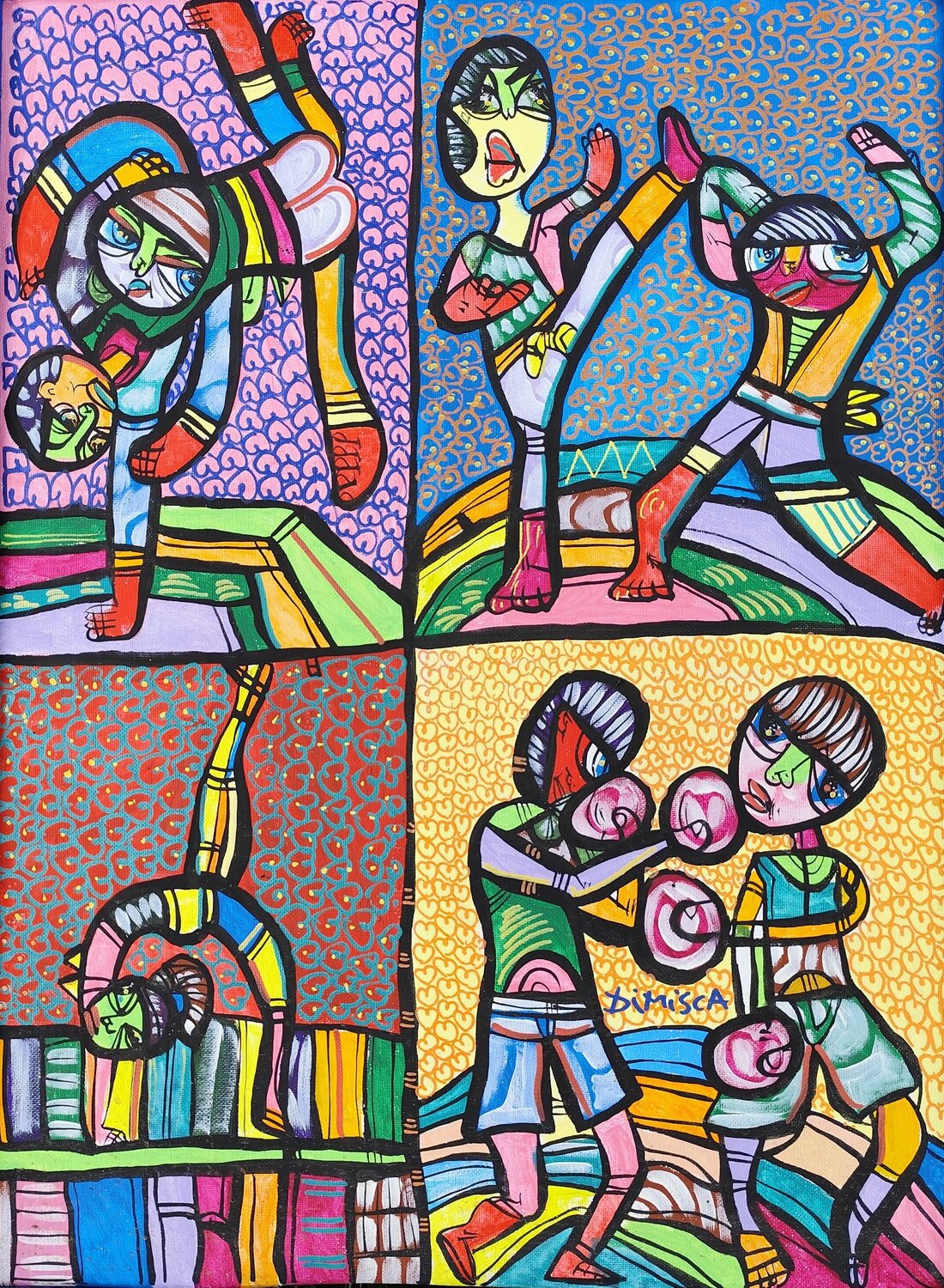 The colors of sport 1 Laurentiu Dimisca Dipinto originale in vendita