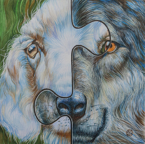 " JÄGER UND BEUTE" Serie Verbindungen. di Yaroslav Kurbanov, Pittura in vendita su Singulart