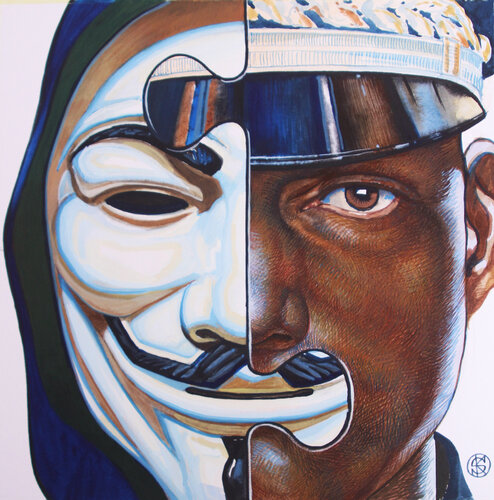 " ORDNUNG UND GHAOS " Serie Verbindungen von Yaroslav Kurbanov, Malerei kaufen auf Singulart