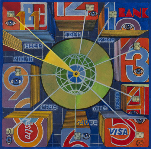 "24/7  monitoring" di Yaroslav Kurbanov, Pittura in vendita su Singulart