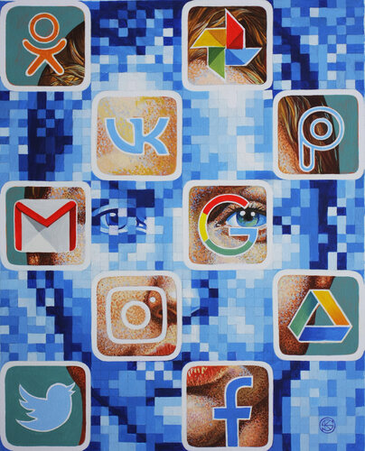 "Fragmented Identity" par Yaroslav Kurbanov, Peinture en vente sur Singulart