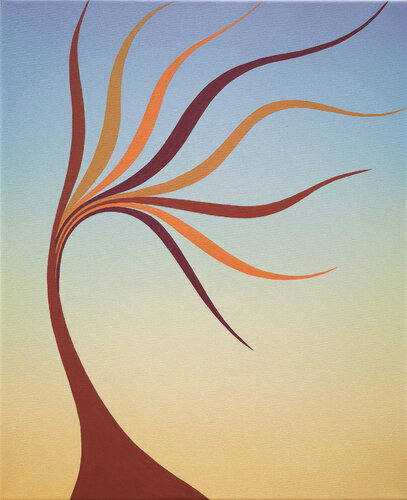 Blown by the wind  / VOM WINDE VERWEHT by Krisztina Dózsa-Farkas, Painting for Sale on Singulart