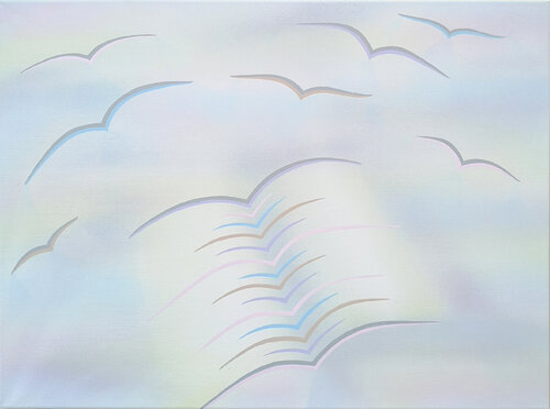 LESEN VERLEIHT FLÜGEL... / Reading gives you wings... by Krisztina Dózsa-Farkas, Painting for Sale on Singulart