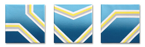 Lebenswege / Life paths - geometric lines cubism Krisztina Dózsa-Farkas