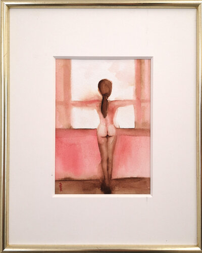 Frau im Fenster von Krisztina Dózsa-Farkas, Malerei kaufen auf Singulart