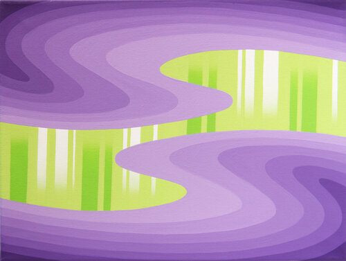 Sehnsucht lila / Desire, purple de Krisztina Dózsa-Farkas, Pintura a la venta en Singulart