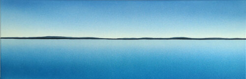Balaton 9.  blau-blau / Plattensee 9. blue-blue by Krisztina Dózsa-Farkas, 油畫 for Sale on Singulart