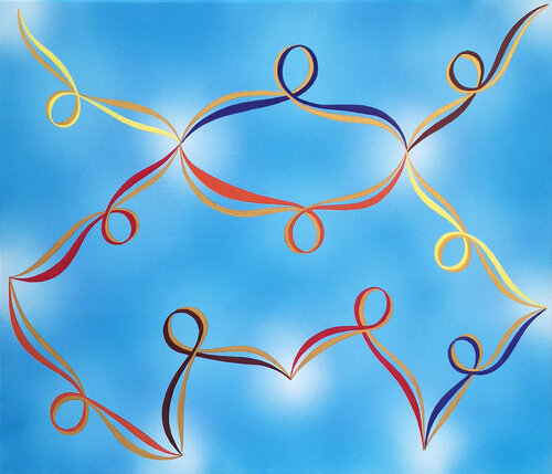 Tanzhaus / Dance house von Krisztina Dózsa-Farkas, Malerei kaufen auf Singulart