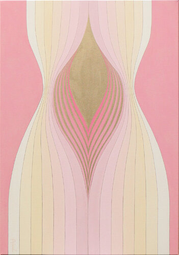 Rosa Komposition von Krisztina Dózsa-Farkas, Malerei kaufen auf Singulart