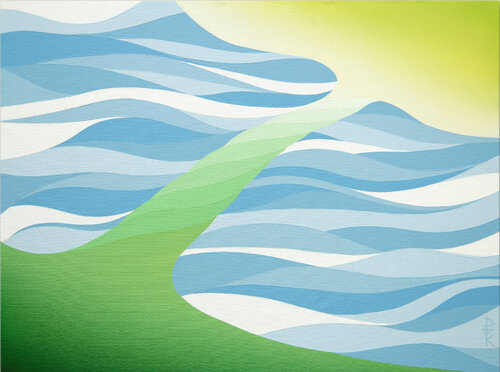 Brücke / Bridge von Krisztina Dózsa-Farkas, Malerei kaufen auf Singulart