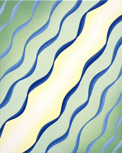 Gelbes Slit / Yellow slit van Krisztina Dózsa-Farkas, Schilderij te koop op Singulart