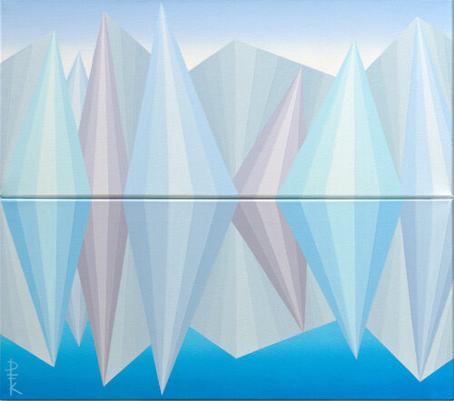 Eisberg / Iceberg van Krisztina Dózsa-Farkas, Schilderij te koop op Singulart