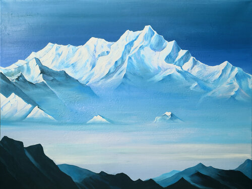 Icy silence.The secret of the 5 pearls by Lilya Guseva, Painting for Sale on Singulart