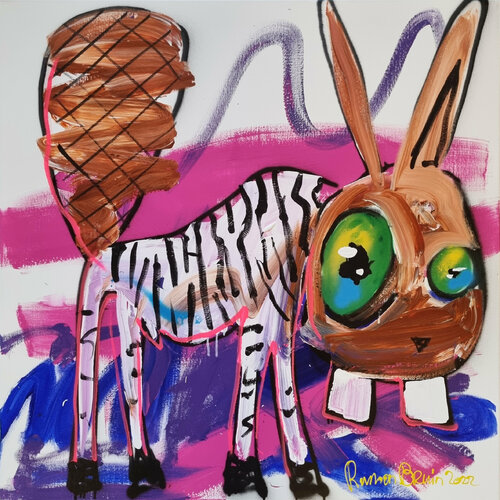 ZebraHareBeaver di Ramon Bruin, Pittura in vendita su Singulart