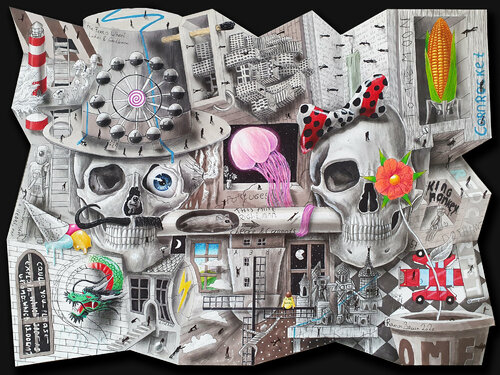Mr and Mrs Wheel di Ramon Bruin, Disegno in vendita su Singulart