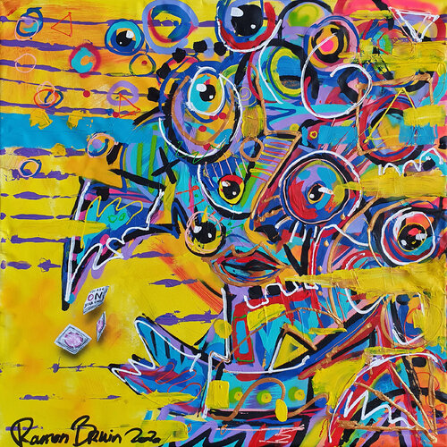 Fertility Goddess on Leave di Ramon Bruin, Pittura in vendita su Singulart