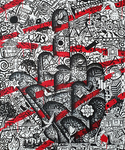 Flipping the Bird di Ramon Bruin, Pittura in vendita su Singulart