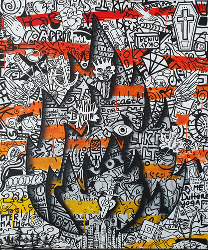 On Fire di Ramon Bruin, Pittura in vendita su Singulart