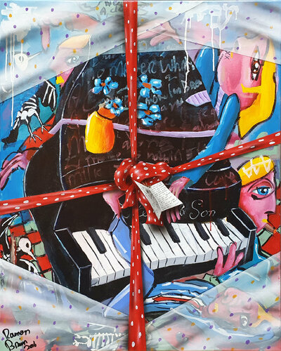 The Gift of Music by Ramon Bruin, 회화 for Sale on Singulart