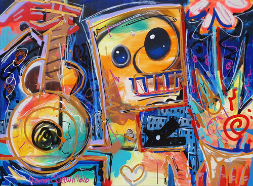 Romantic Robot di Ramon Bruin, Pittura in vendita su Singulart