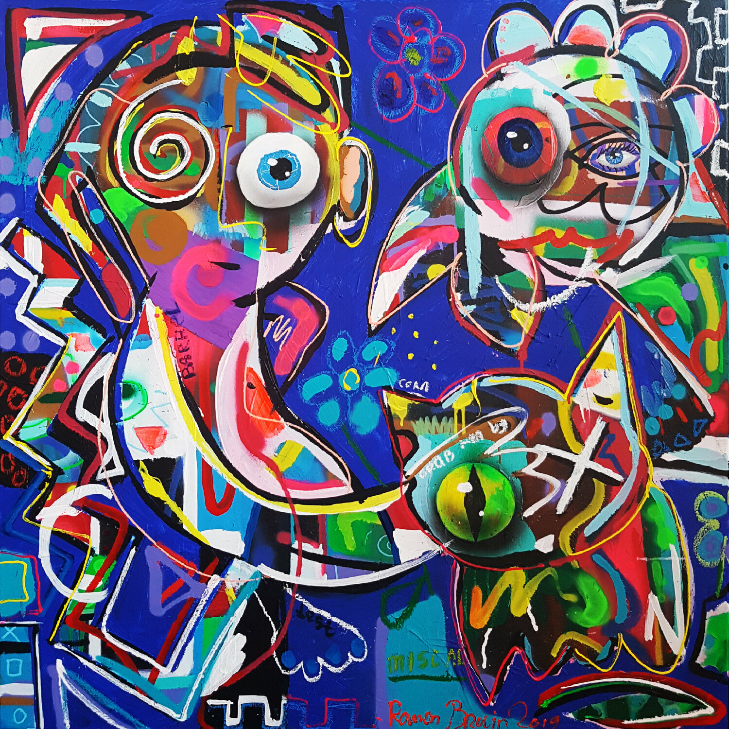 Cat, Monkey Chicken Ramon Bruin