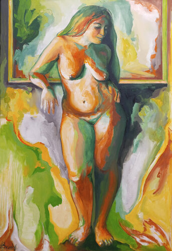 Placer en la ventana / Plaisir à la fenêtre by Alicia Besada, Painting for Sale on Singulart