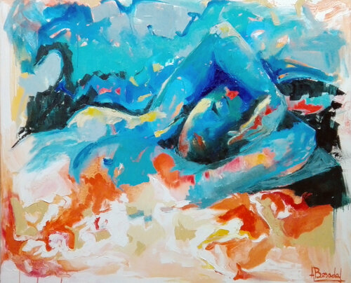 La siesta / The nap / La sieste van Alicia Besada, Schilderij te koop op Singulart