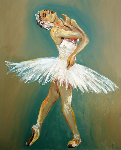 Bailarina del Lago de los Cisnes III / Swan Lake ballerina / Danseuse du lac des cygnes von Alicia Besada, Malerei kaufen auf Singulart