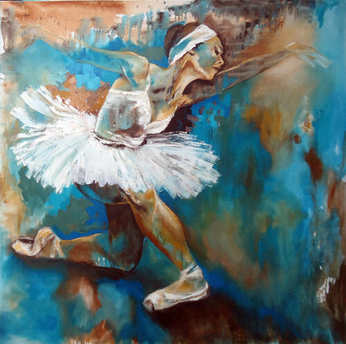 Bailando en sueños / Dancing in a dream / Danser dans un rêve / Bailarinas von Alicia Besada, Malerei kaufen auf Singulart