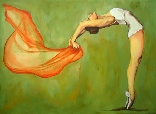 Bailarina con tela naranja  /  Ballerina with orange cloth  / Danseuse avec un chiffon orange Alicia Besada
