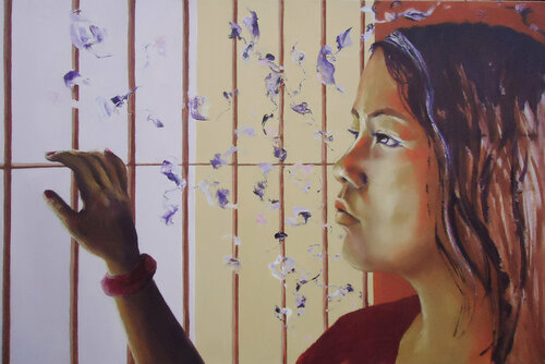 Floreciendo / Blooming / Epanouissement di Alicia Besada, Pittura in vendita su Singulart