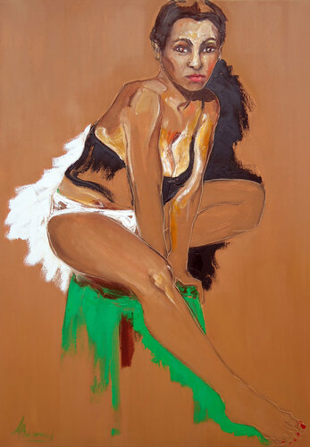 Masticando mi pasado / Chewing on my past / Mâcher mon passé di Alicia Besada, Pittura in vendita su Singulart