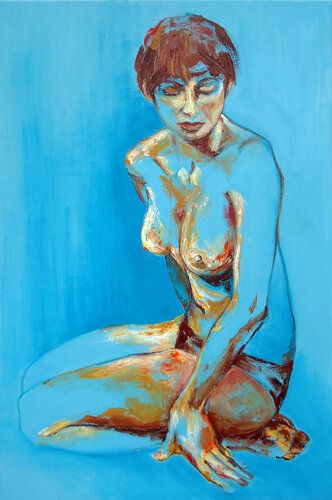 Cavilando /  Pondering / Méditer van Alicia Besada, Schilderij te koop op Singulart