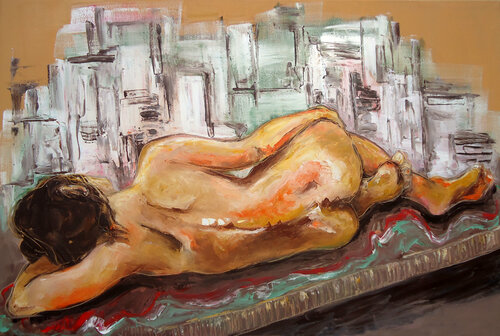 Ciudad solo mía / City only mine / Ville seulement à moi de Alicia Besada, Pintura a la venta en Singulart