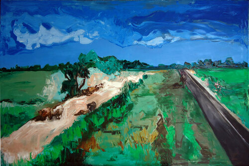 El paisano / The countryman/ Le paysan van Alicia Besada, Schilderij te koop op Singulart