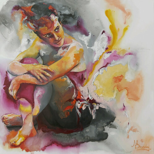 Todo en una mirada / All in one glance / Tout en un seul regard van Alicia Besada, Schilderij te koop op Singulart