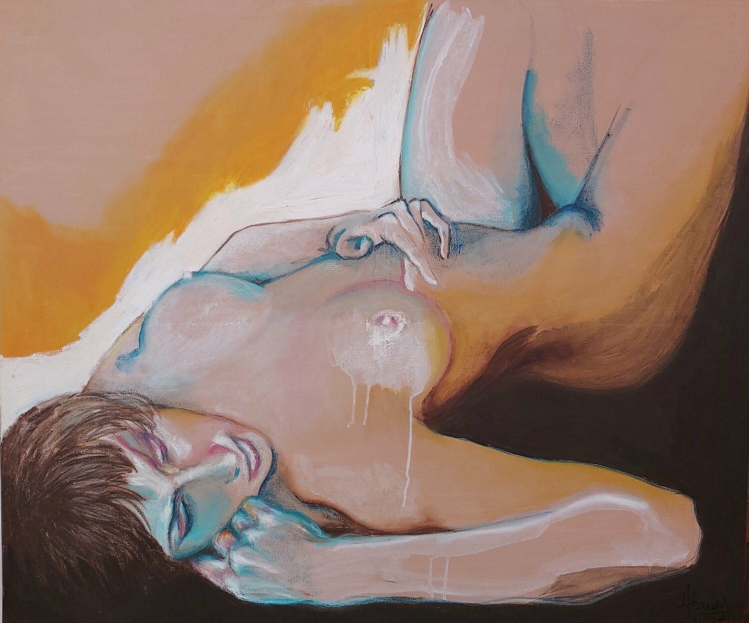 Con la punta de los dedos / With your fingertips / Du bout des doigts Alicia Besada Originalgemälde zu verkaufen